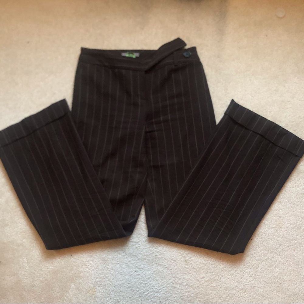 Brown pants with cream strips